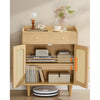 Open image in slideshow, Sideboard Storage Cabinet Beige Compact And Elegant Indoor Storage Solution
