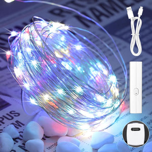 Open image in slideshow, Nordic Hygge Lipstick Rechargeable Fairy Lights, (10M/33FT)
