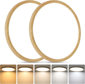 Open image in slideshow, Nordic Hygge LED Flush Mount Ceiling Light Fixture, 12 Inch, 2 Pack
