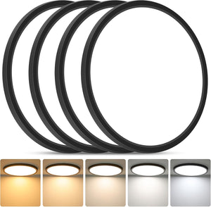 Open image in slideshow, Nordic Hygge LED Flush Mount Ceiling Light Fixture, 12 Inch, 4 Pack
